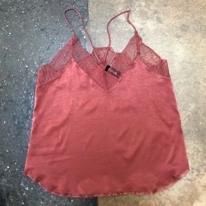 Rust fab’rik Lace Silk Camisole NWOT